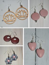 Wooden Drop Earrings