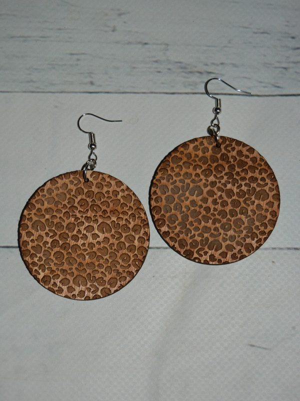 Wooden drop earrings