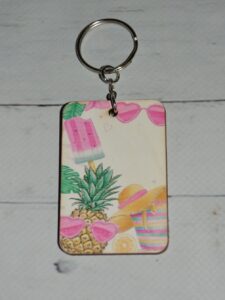 Cool Summer Wooden Keyring