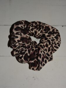 Dark Brown Cheetah Print Scrunchie