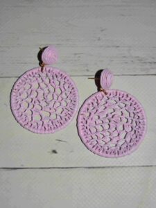 Light Purple Woven Fashion Earrings