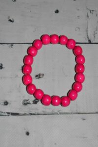 Bright Pink Wooden Bracelet