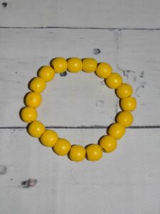 Bright Yellow Wooden Bracelet