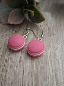 Pink Macaroon Earrings