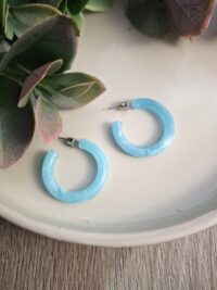 Light Blue Hoop Earrings